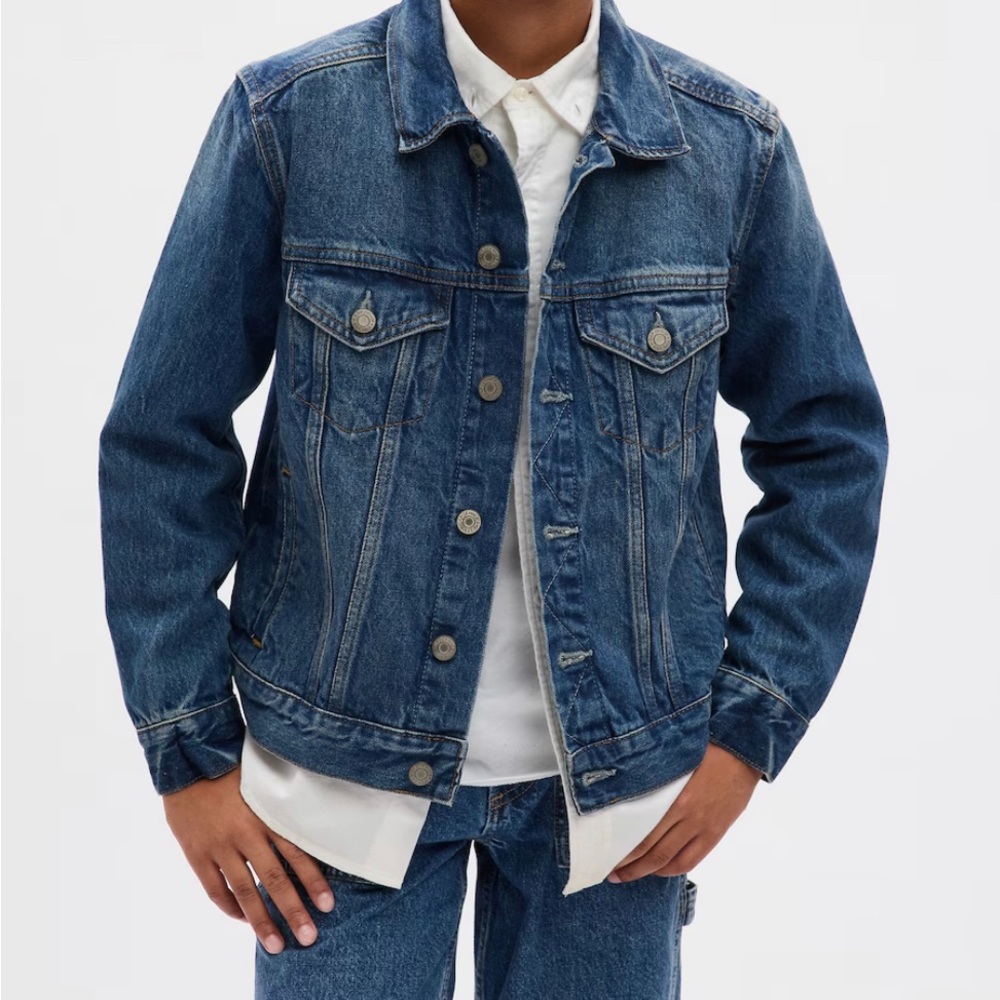 Denim Jean Jacket, GAP Kids Size XL (12), 100% Cotton. Excellent condition.